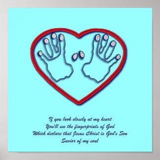 Fingerprints of God - 1 Peter 5:6-7 Poster