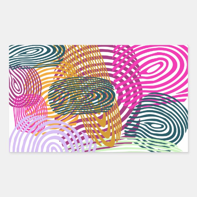fingerprints rectangular sticker (Front)