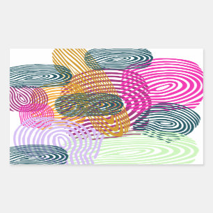fingerprints rectangular sticker