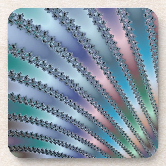 Fingers Fractal Art Coaster (Front)