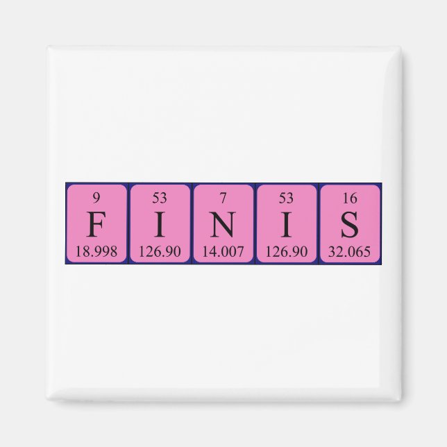 Finis periodic table name magnet (Front)