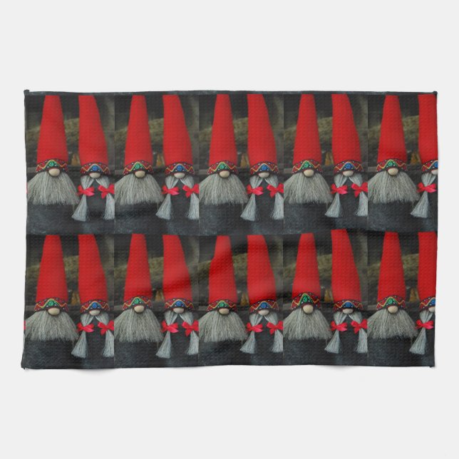 ***FINISH GNOMES*** ON THIS GREAT KITCHEN TOWEL (Horizontal)