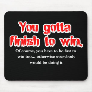 Finish to Win Dirt Bike Motocross Mousepad