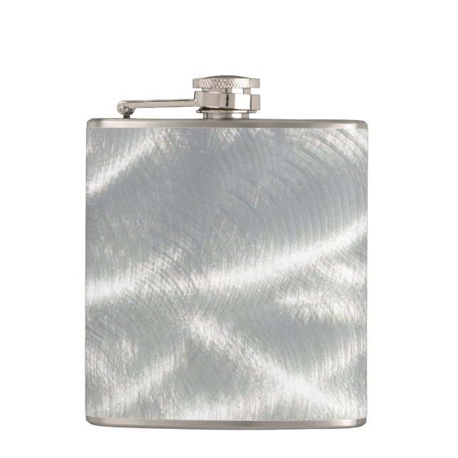 Finished Metal Look Hip Flask (Front)