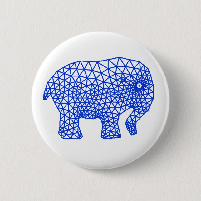 Finite Elephant 6 Cm Round Badge (Front)