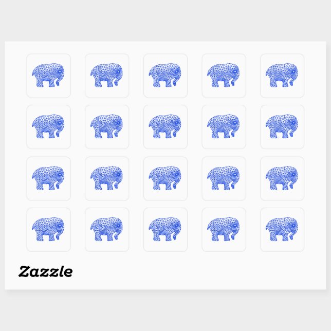 Finite Elephant Square Sticker (Sheet)