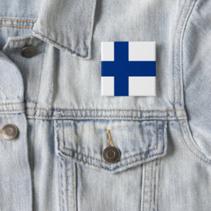Finland 15 Cm Square Badge