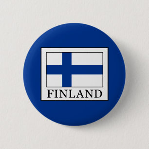 Finland 6 Cm Round Badge