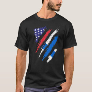 Finland American Grown Flag USA Patriot Heritage M T-Shirt