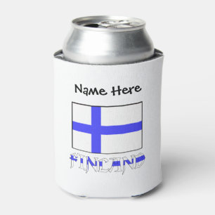 Finland and Finnish Flag Personalised  Can Cooler