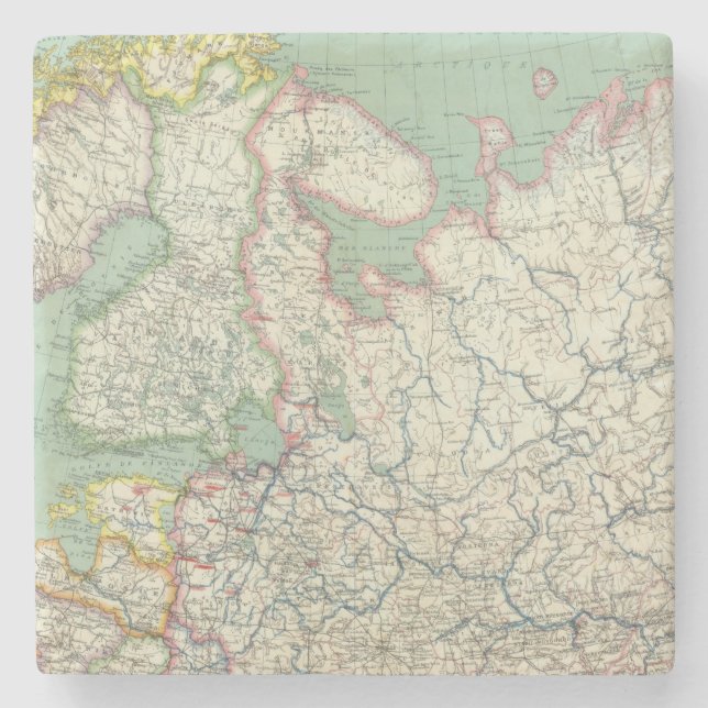 Finland and Russia Stone Coaster (Front)