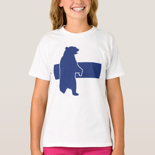 Finland Bear Finnish National Animal Flag T-Shirt (Front)