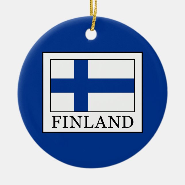 Finland Ceramic Tree Decoration (Front)
