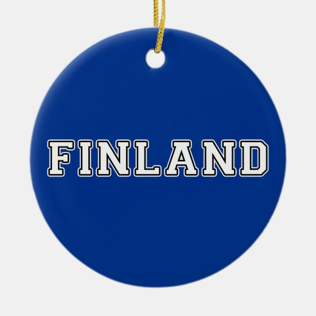 Finland Ceramic Tree Decoration (Front)