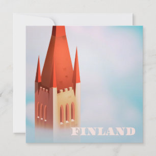 Finland church travel poster