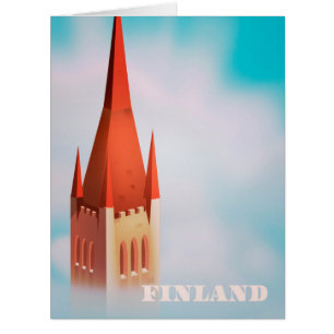 Finland church travel poster
