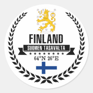 Finland Classic Round Sticker