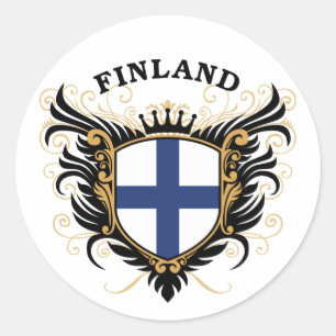 Finland Classic Round Sticker