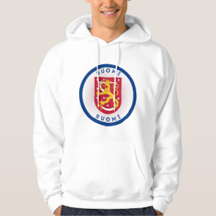 Finland Coat of Arms Circle Shape Hoodie