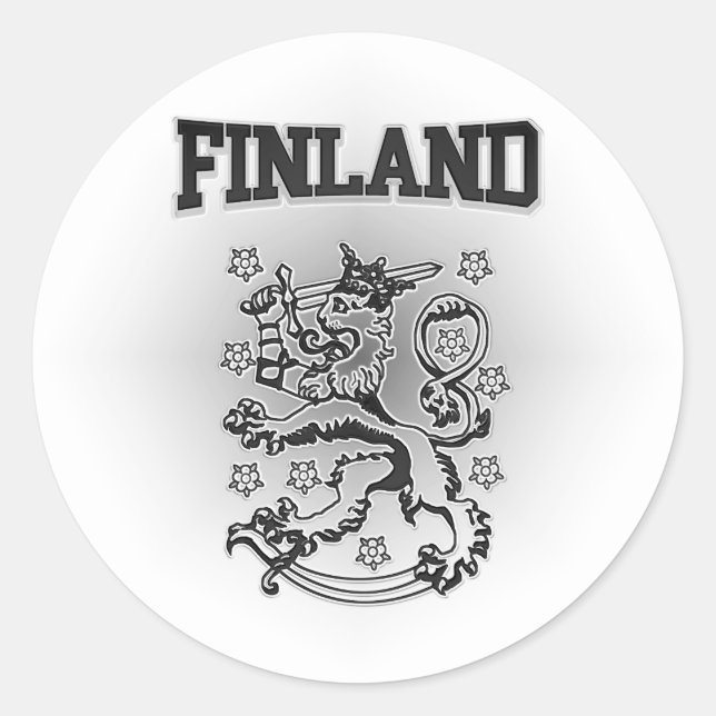Finland Coat of Arms Classic Round Sticker (Front)