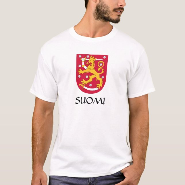 Finland Coat of Arms Suomi T-Shirt  (Front)