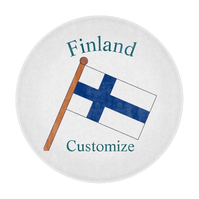 Finland Country Flag Thunder_Cove Cutting Board (Front)