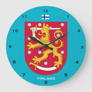 Finland Crest Custom Wall Clock  Suomi seinäkello