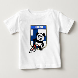 Finland Cycling Panda Baby T-Shirt