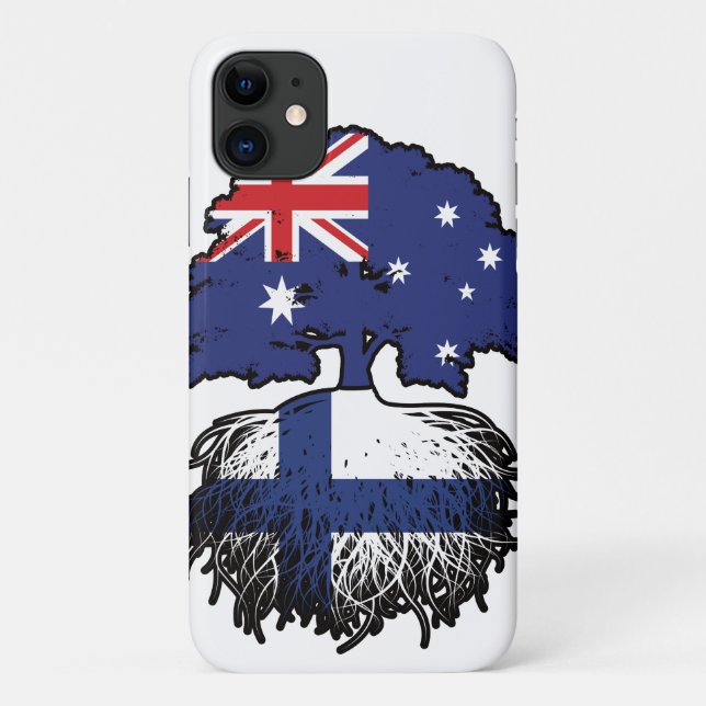 Finland Finnish Australian Australia Tree Roots Case-Mate iPhone Case (Back)