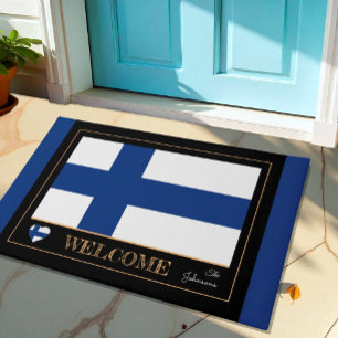 Finland & Finnish Flag house mats/sports Welcome Doormat