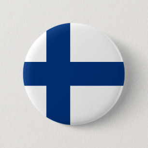 Finland – Finnish National Flag 6 Cm Round Badge