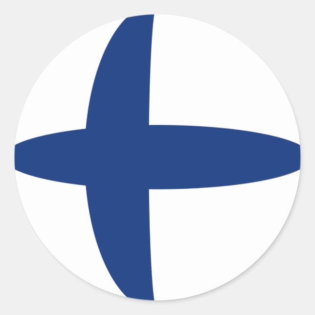 Finland Fisheye Flag Sticker (Front)