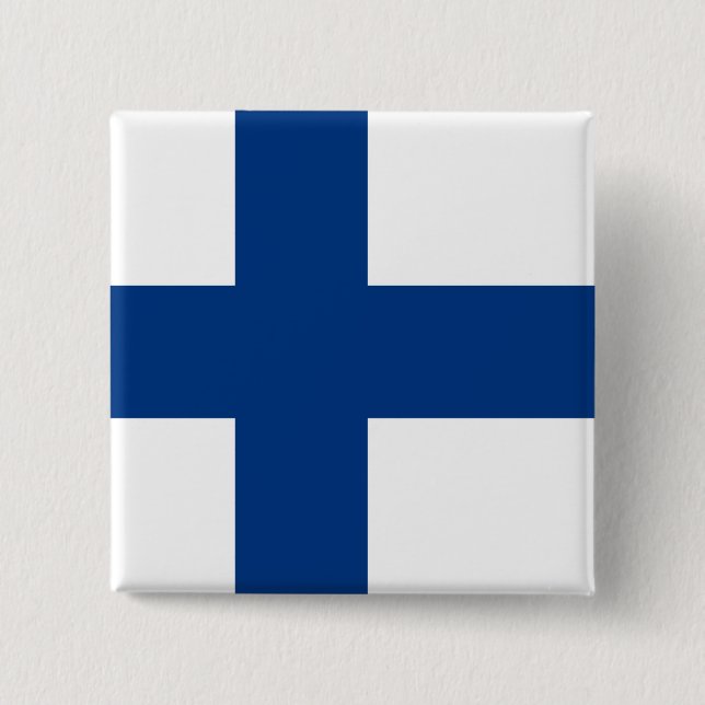 Finland Flag 15 Cm Square Badge (Front)