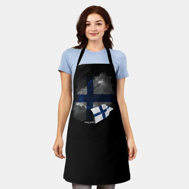 Finland flag apron (Worn)