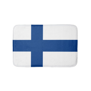 Finland flag bath mat
