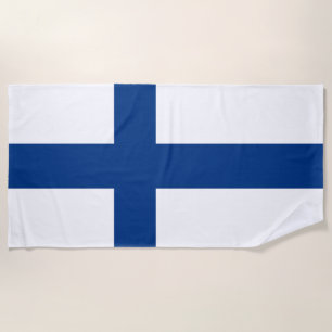 Finland flag beach towel