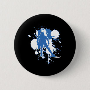 Finland Flag Biathlonist - Finnish Biathlon 1 6 Cm Round Badge
