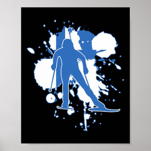 Finland Flag Biathlonist - Finnish Biathlon 1 Poster