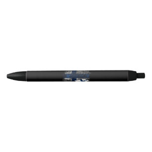 Finland flag black ink pen