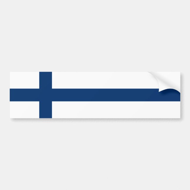 Finland Flag Bumper Sticker (Front)