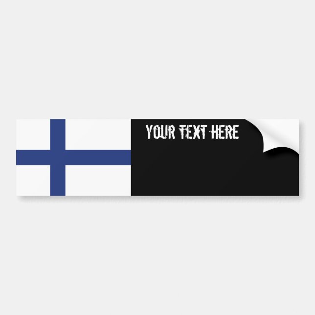 Finland Flag Bumper Sticker (Front)
