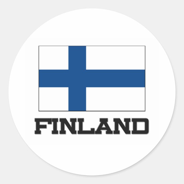 Finland Flag Classic Round Sticker (Front)