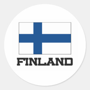Finland Flag Classic Round Sticker