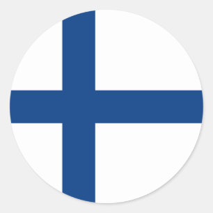 Finland Flag Classic Round Sticker
