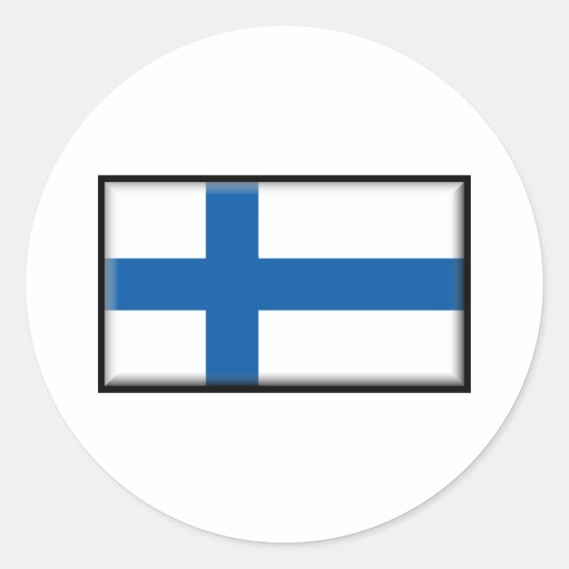 Finland Flag Classic Round Sticker (Front)