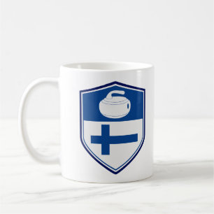Finland Flag Curling Team Winter Sports Coffee Mug
