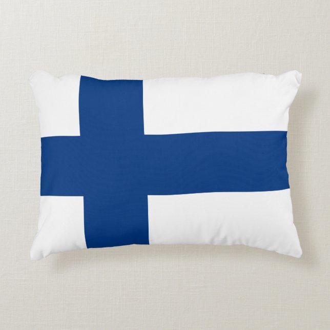 Finland Flag Decorative Cushion (Front)