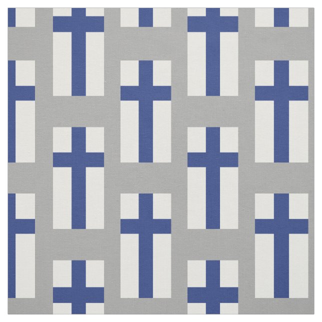 Finland Flag Fabric (Swatch)