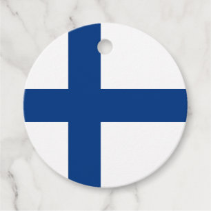 Finland flag favour tags