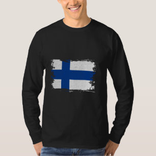 Finland Flag Finn Vintage Finnish Pride Finnish Ro T-Shirt